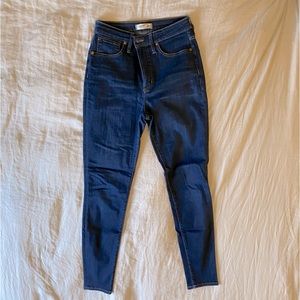 Madewell Tall Curvy High Rise Dark Wash Skinny Jean Size 28T